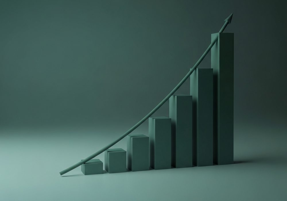 Marketing growth chart trending up