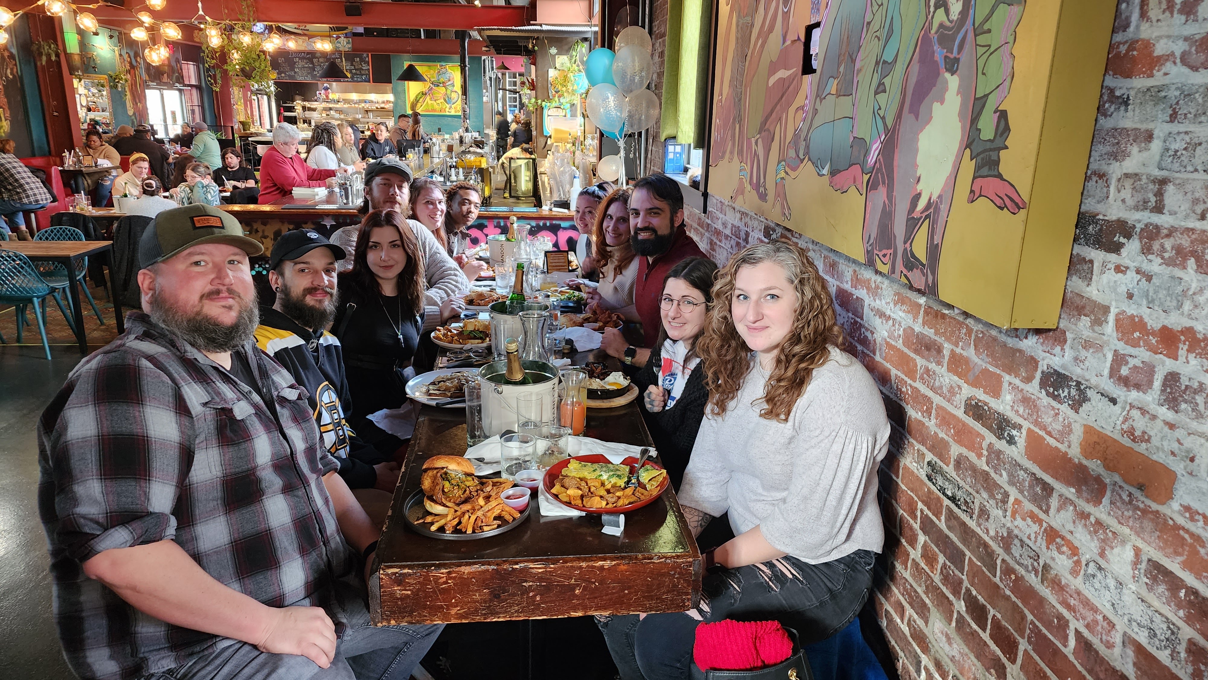 The BusySeed team celebrating together